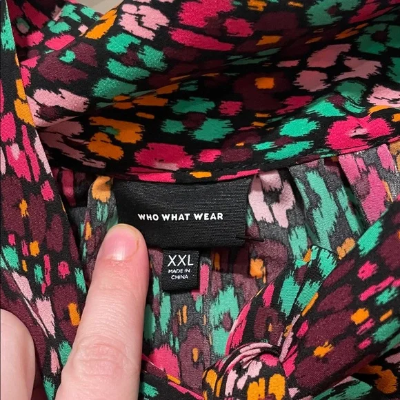 Who What Wear Multicolor Floral Blouse - Picture 4 of 5